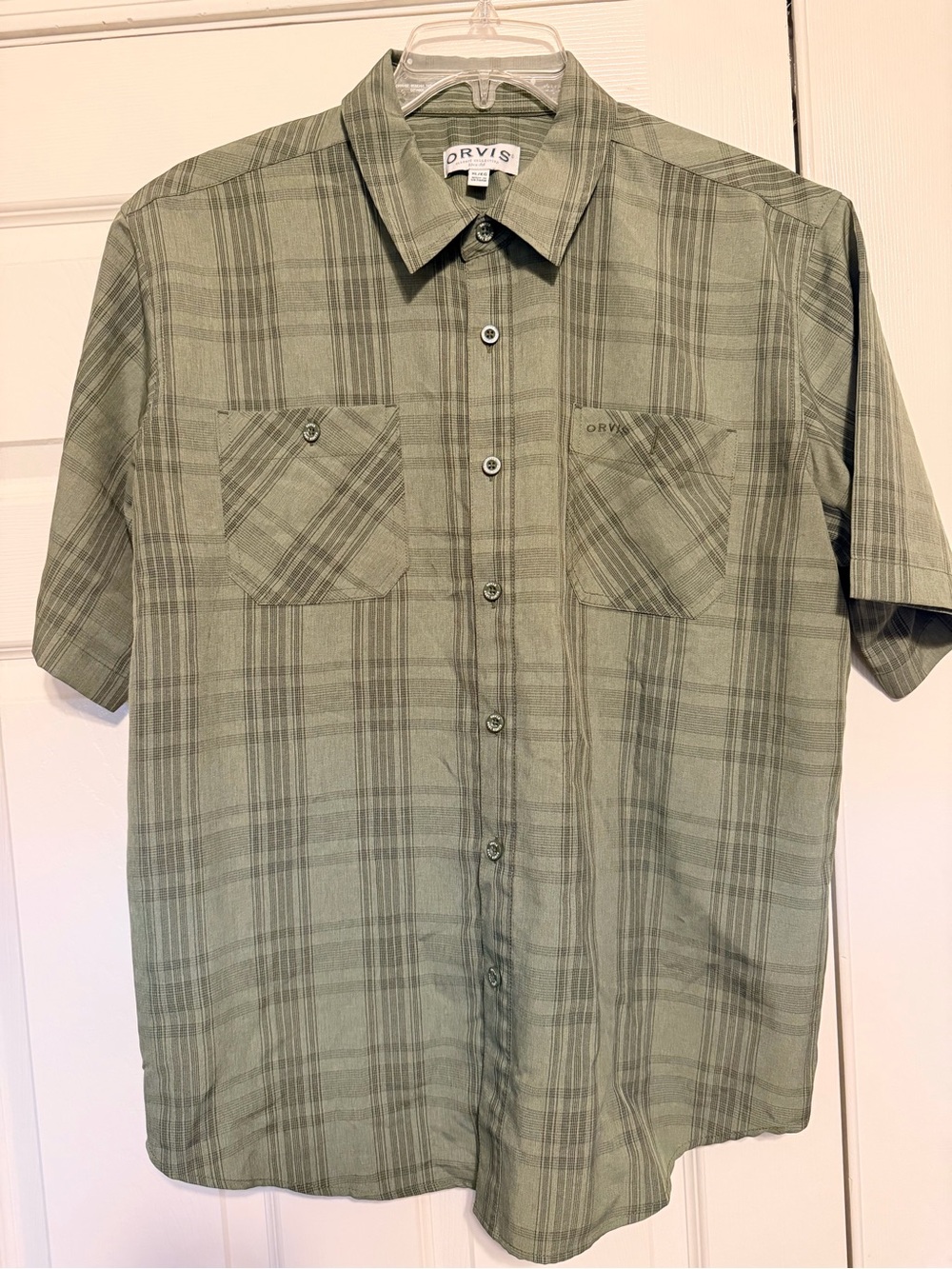 Orvis Men's UPF 30 Relaxed Fit Quick-Dry Short Sleeve Woven Shirt. Size XL